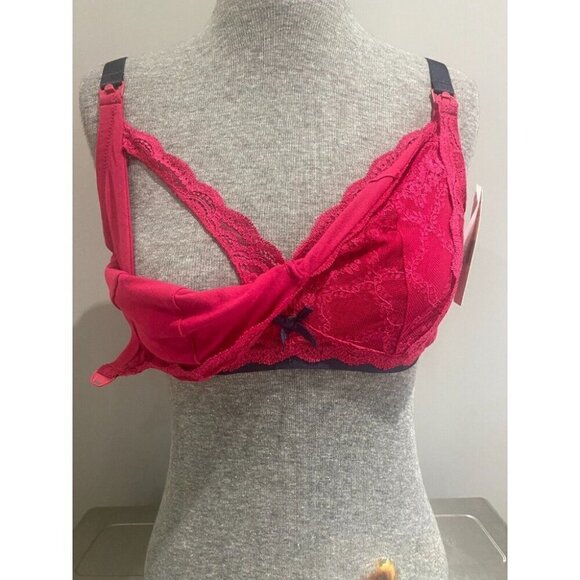 Elle Macpherson Cloud Swing Maternity/Nursing Bra Persian Red/Midnight Blue 38DD - Picture 4 of 5